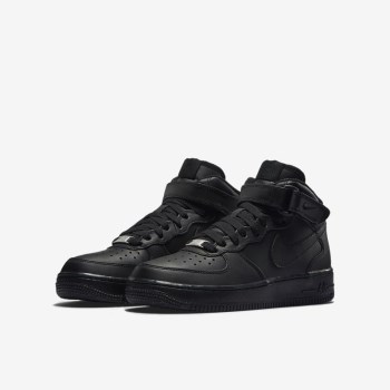 Nike Air Force 1 Mid 06 - Nagyobb Gyerek Utcai Cipő - Fekete/Fekete